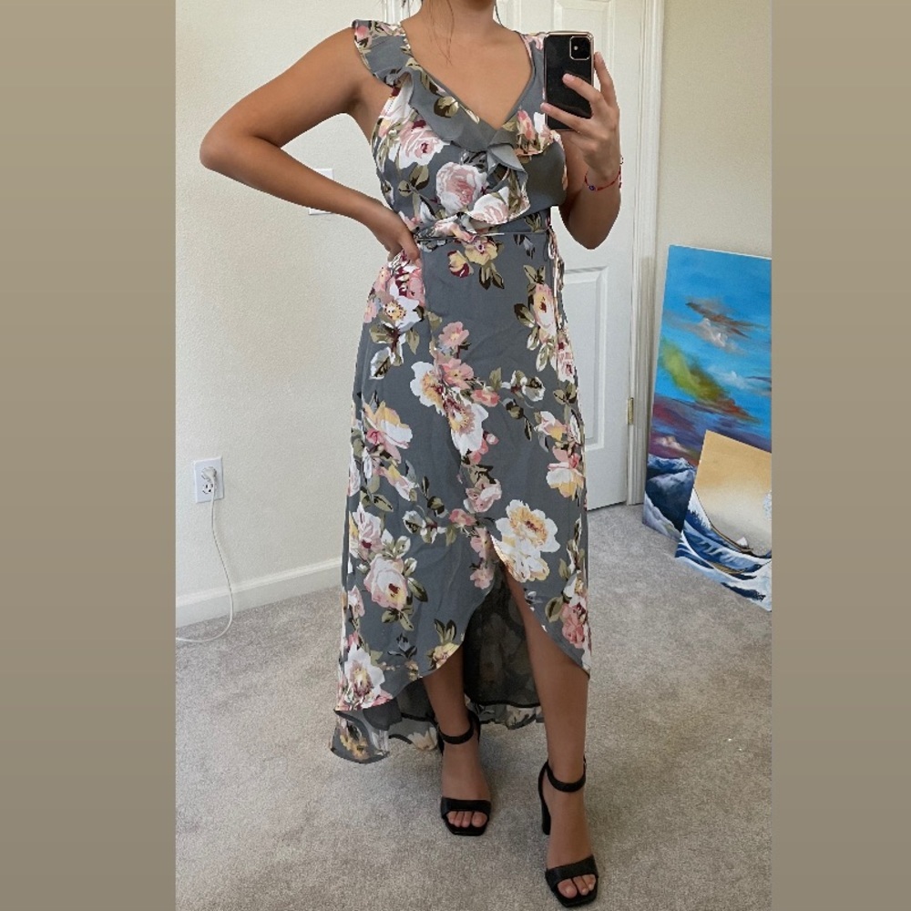 Privacy Please Fillmore Dress in Asphalt